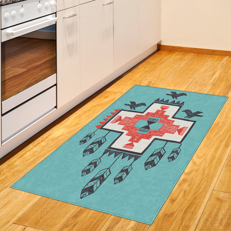 Tapis décoratif Tribal, Rectangle 2 pi 7 po x 5 pi
