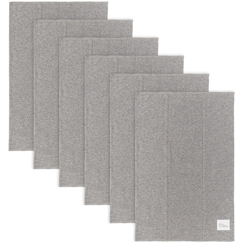 Cotton Burp Cloths 100% Cotton Bath Towels, Solid Gray
