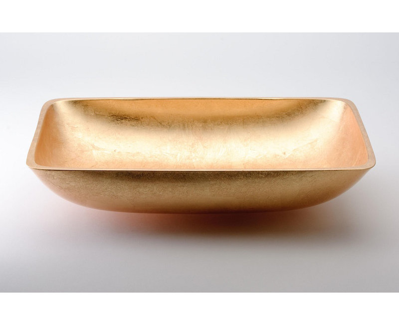 Vetro Freddo 20.5'' L Bathroom Sink, Gold Leaf