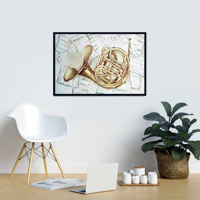 " Horn On Music Sheet "