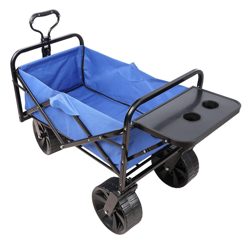 Chariot de plage pliant Wagon Garden (bleu), Bleu, H 42,1 po x l 38,1 po x P 19,7 po