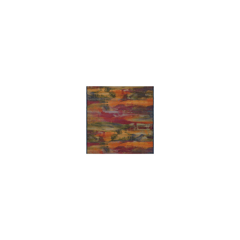 Trona Washable Abstract Indoor / Outdoor Rug, Runner 2'7" x 9'