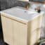 Meuble-lavabo flottant 24 po sans évier - chêne avec grand rangement, Carb2, facile à assembler, profondeur 23,69 po, largeur 18,15 po, formaldéhyde à faible hauteur de 34,65 po, assemblage rapide,