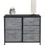Commode 5 tiroirs - Gris / blanc-1789600485