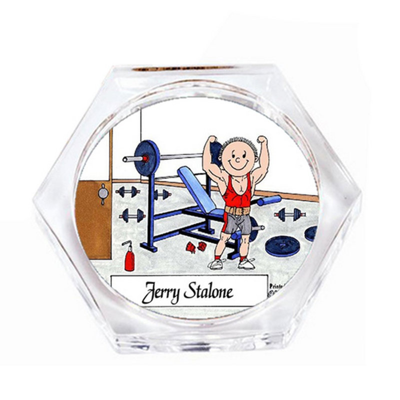 Haltérophile personnalisé - ensemble-cadeau pour sous-verre pour homme (4 sous-verres), Oui