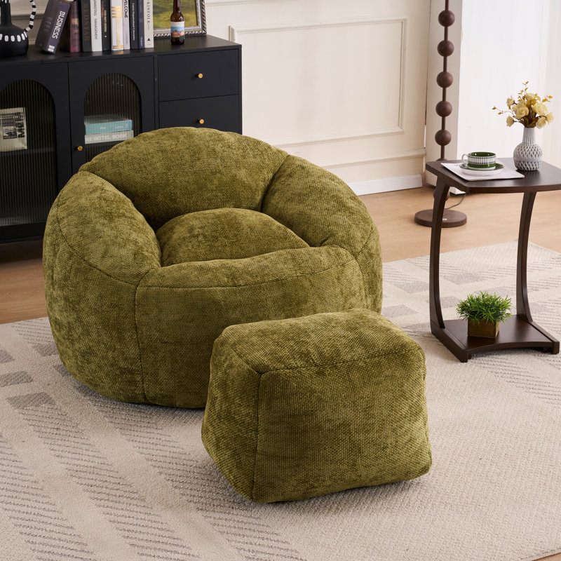 Foam Bean Bag Chairs For Adults/Teens With Filling,Bean Bag Lazy Sofa With Ultra Soft Chenille Cover, Bean Bag,Indoor & Outdoor (Bean Bag Chair)