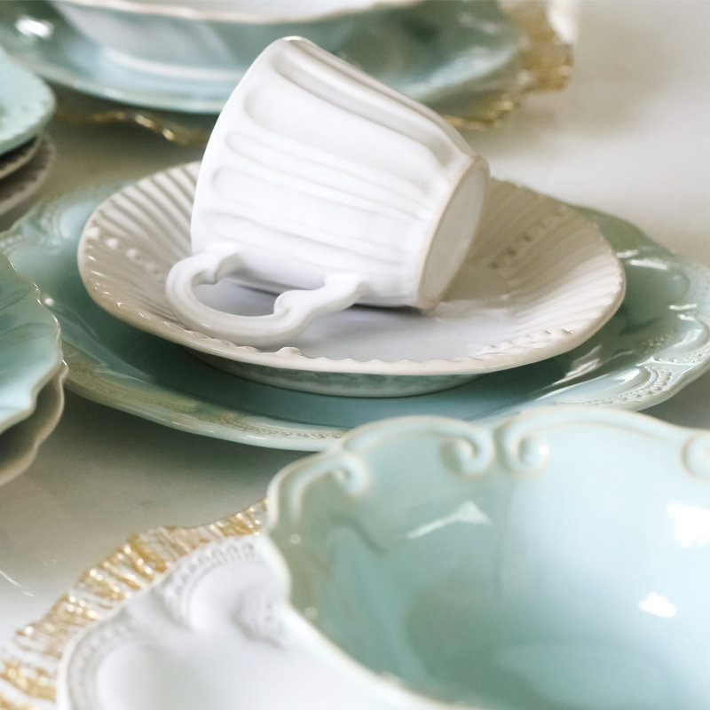 Incanto Handmade Stoneware Salad/Dessert Plate, White