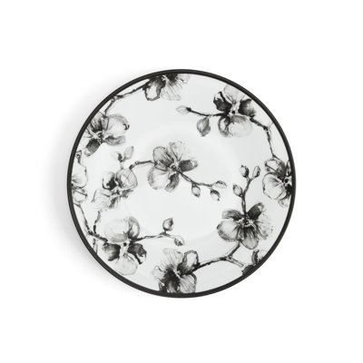 Black Orchid Handmade Porcelain Salad/Dessert Plate
