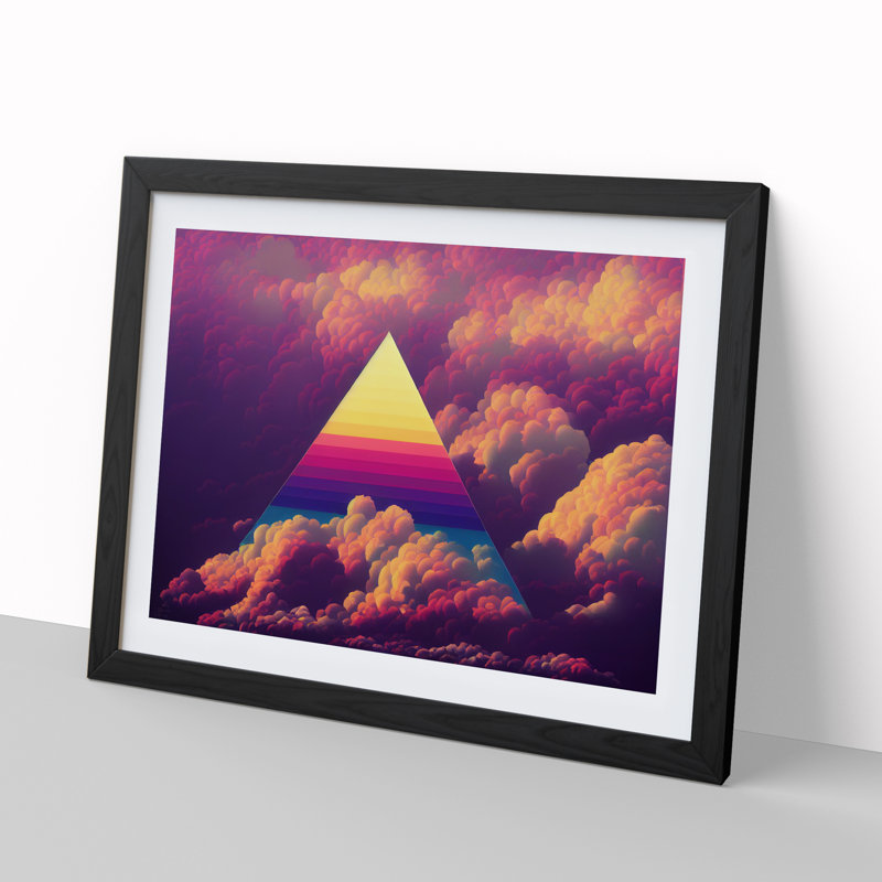 Engaging Cloudy Sky - Single Picture Frame Print, Black Framed, 46cm H x 64cm W x 2cm D