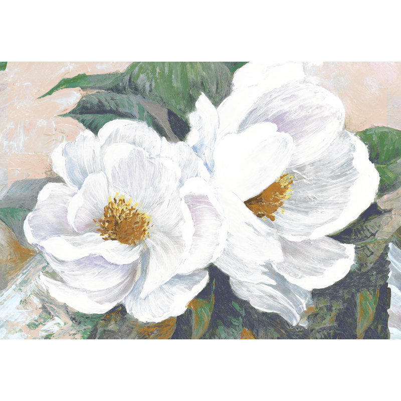 Floral Leaf Painting - Wrapped Canvas Painting, 46cm H x 30cm W x 3.8cm D