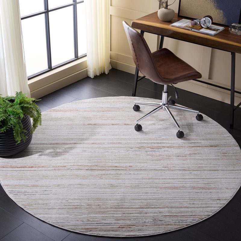Ellwood Modern 208 Performance Abstract Rug, Round 6'5"