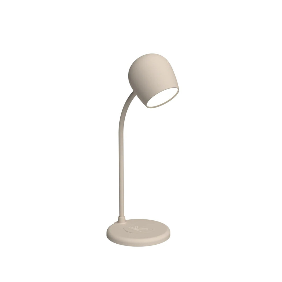 Ellie Lamp with Wireless Charger & Bluetooth Speaker - Ivory Sand