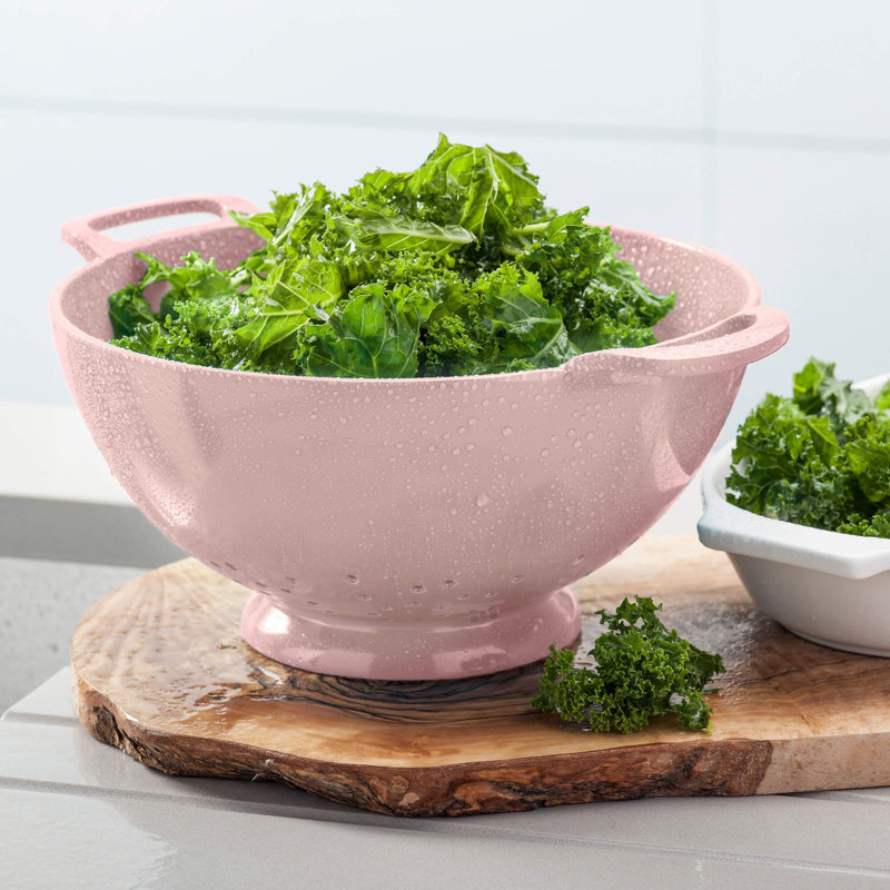 Premium Melamine Colander, Rose Pink, 12.5cm H x  24cm W