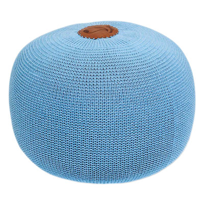 Pouf rond de 19 po de largeur
