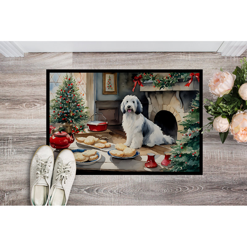 Paillasson Old English Sheepdog Junya DAC3860, L 18 po x L 27 po