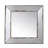 18" X 18" Distressed Silver Square Accent Mirror