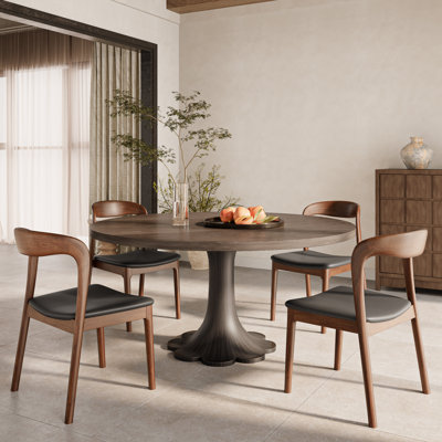 Kitchen/Dining Room Floral-Shaped Table Set Solid Wood (1 Table 4 Chairs/6 Chairs) A Blossoming Centerpiece For Your Home