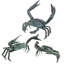 Small, Medium, and Large Crab Statue Set