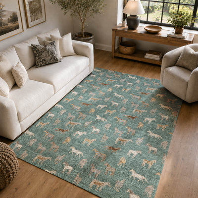 Tapis à imprimé animal de qualité supérieure lavable à la machine Prisco