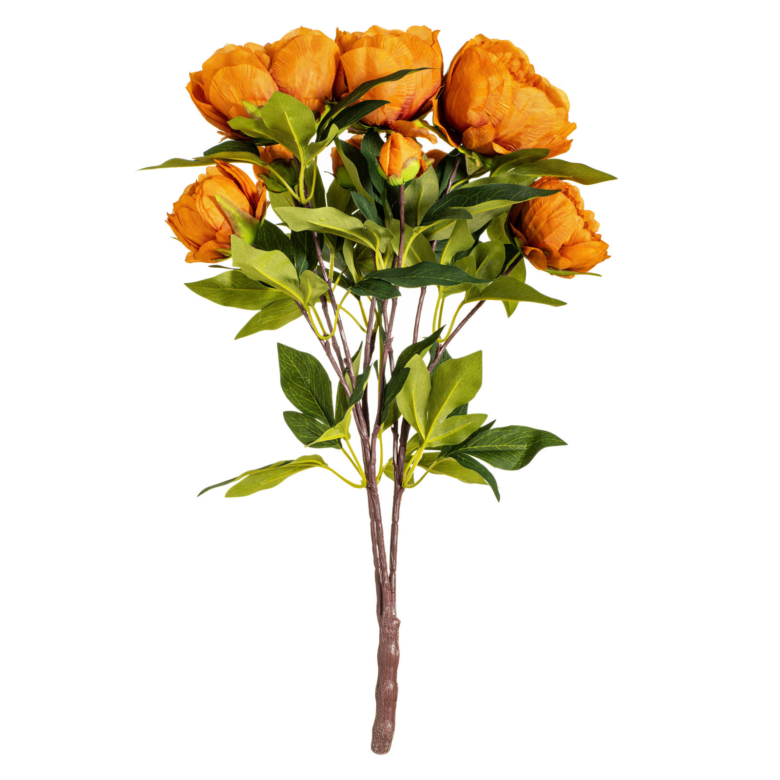 23" Artificial Peony Spray, Coffee