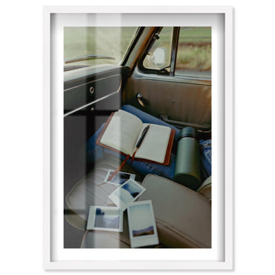 Road Trip Journal Shadowbox Print Photography Prints by Notoriart, White Frame, 16 x 24