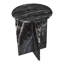Table de bout en marbre noir et gris 17,75 po Javier Minimalist-1403418323