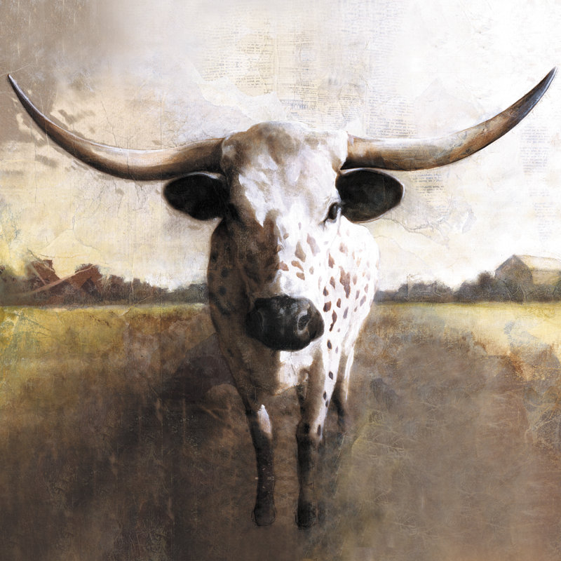 " Spotted Cow " by White Ladder, 12" H x 12" W, Wrapped Canvas, No