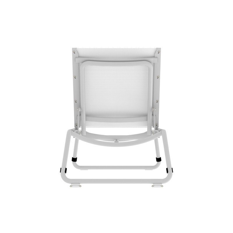 Chaise longue d'extérieur en aluminium thermolaqué Corail, Blanc