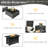 Wicker/Rattan 6 - Person Seating Group with Cushions & 60,000 BTU Fire Pit-2110638492