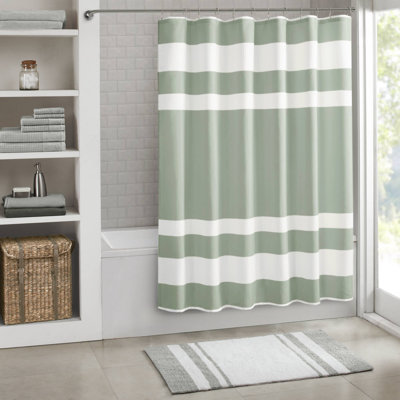 Spa Waffle Shower Curtain with 3M Treatment