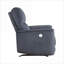  Fauteuil inclinable électrique berçant ajustable à siège simple, fauteuil de salon moderne revêtu de velours gris froid