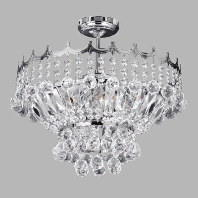 Plafonnier semi-encastré 5 lumières 16,5 po