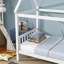 Lit simple avec tête de lit simple - Créez un espace confortable et relaxant en bois d'hévéa blanc de style blanc, en bois de qualité et spacieux sous le lit pour une pièce bien rangée-1883665876