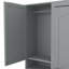 Lit escamotable double pleine grandeur avec placard, tiroirs et tablettes-748591876