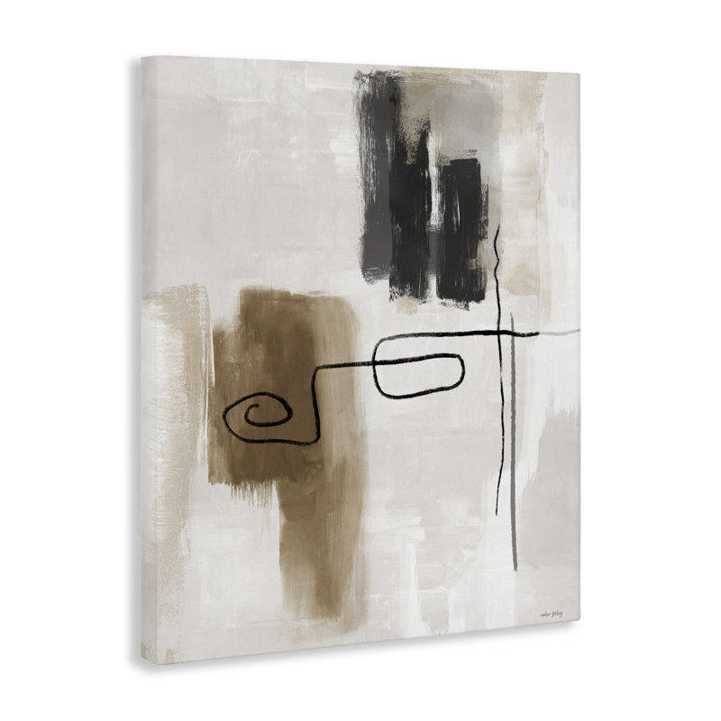 Toile grise et brun clair contrastante, design par Amber Sterling, 20" H x 16" W