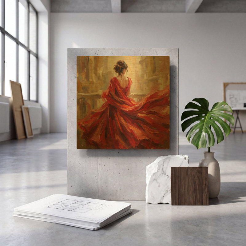 " Scarlet Rhapsody " Print, 12 po x 12 po
