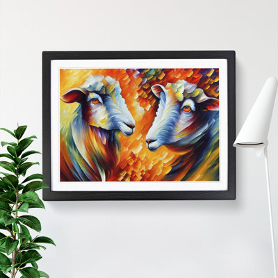 Sheep Painting Vol.1 Abstract - Framed Print