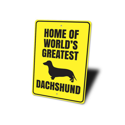 «Greatest Dachshund» en aluminium