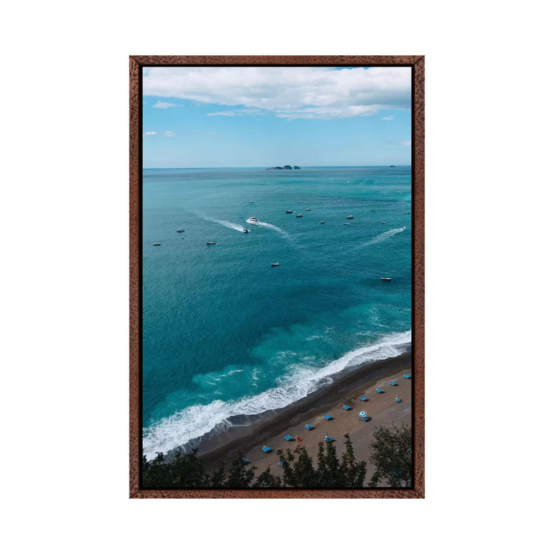 Positano Morning VII by Bethany Young - Print on Canvas, 66.04cm H x 45.72cm W x 3.81cm D, Classic Brown Wood Framed