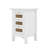 Wooden Nightstands Set Of 2 With Rattan-Woven Surfaces And Three Drawers