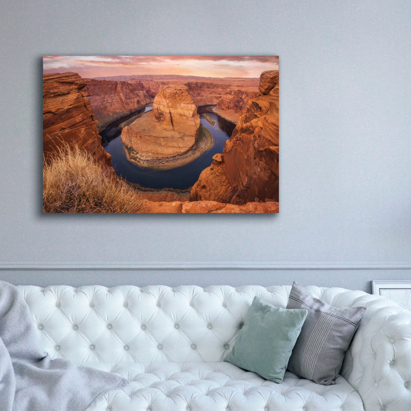 Toile épique Graffiti «Horseshoe Bend» par Martin Podt, 60 po x 40 po