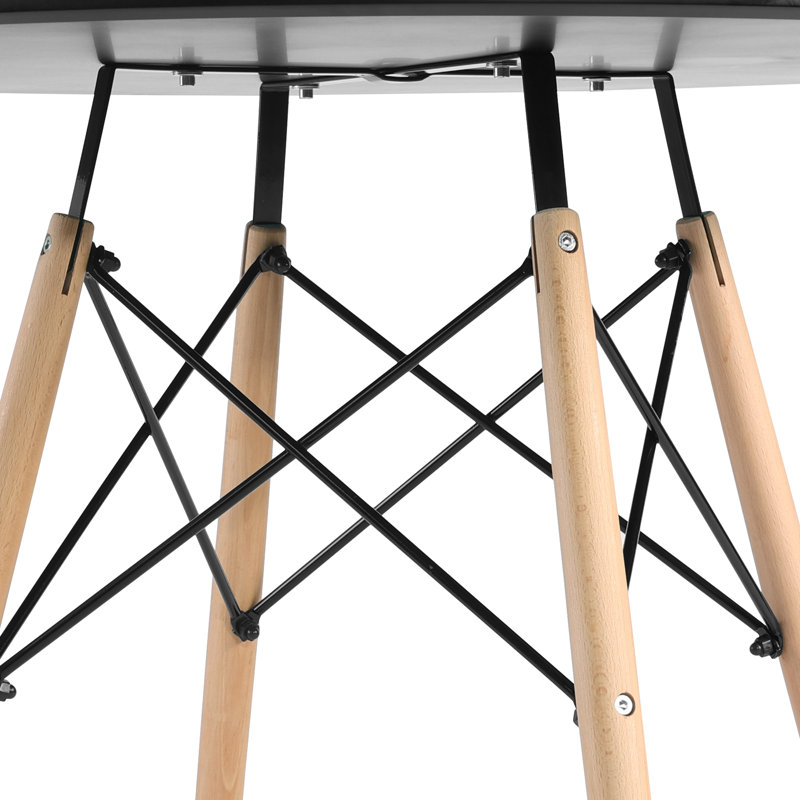 Kona Round Dining Table, Black, 31.5" L x 31.5" W