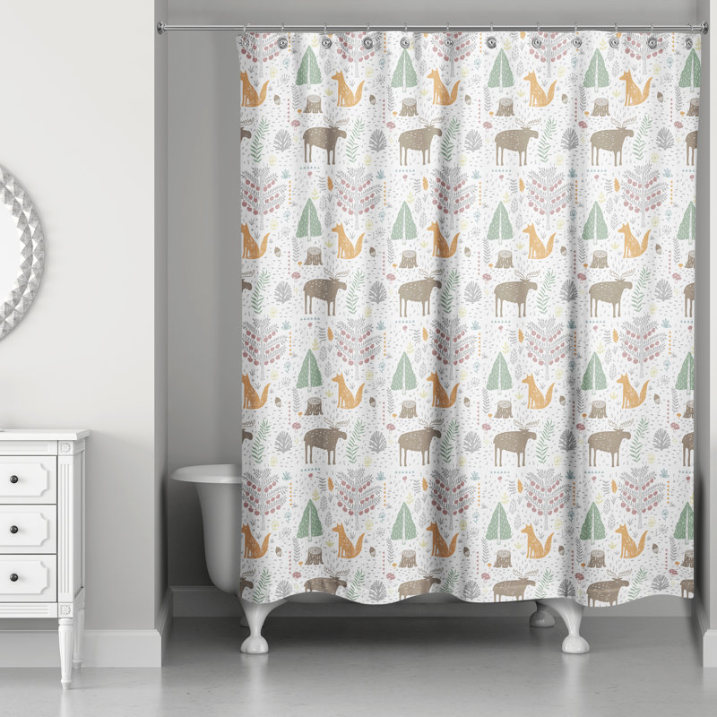 Rideau de douche simple en polyester Darri