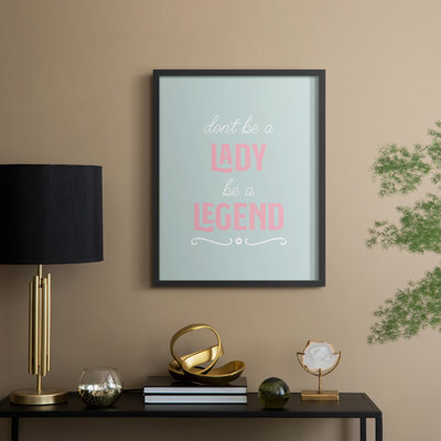 Lady Legend Framed Print - Solid Wood