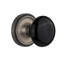 Classic Rosette with Black Porcelain Door Knob-769576249-769576240
