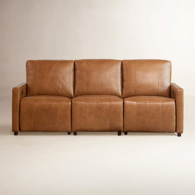 Westwood Genuine Leather Power Reclining Sofa by Birch Lane