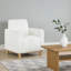 Chaise avec accoudoirs en tissu White Boucle