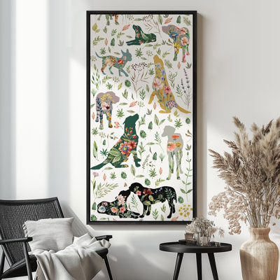 Reproduction d'art rétro sur toile encadrée de pin rétro vintage