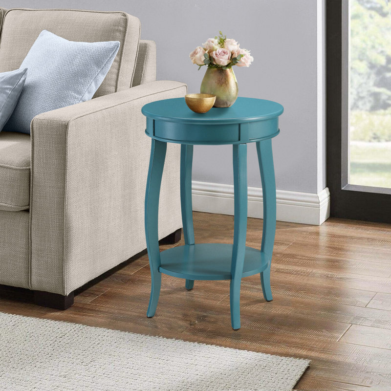 Table de bout avec rangement Bouie, Teal, 24.5" H x 18.5" W x 18.5" D