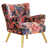 Red Floral Polyester selected